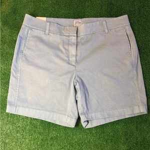 J.Crew 7" Stretch Classic Chino coastal shorts women’s size 14 minimalist preppy